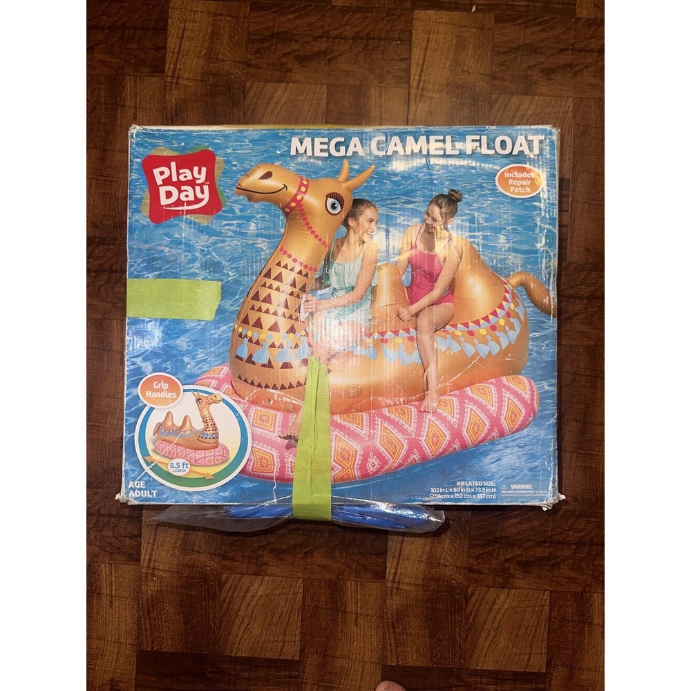 MEGA CAMEL POOL BEACH FLOAT RAFT INFLATABLE‎ WATER LOUNGE BLOWUP AIR 8.5 FT HUGE